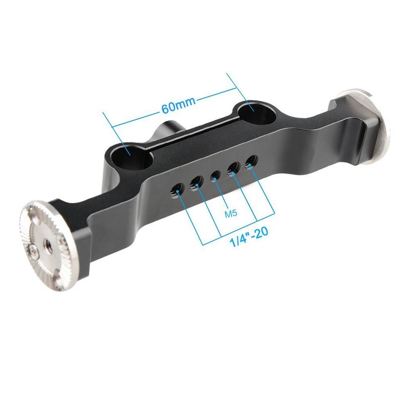 CAMVATE 15 Rod Clamp with Rosette Standard Accessory(M6,31.8mm) for Camera Rig Support Railblock Systems (Black) - 1466 - Image 2